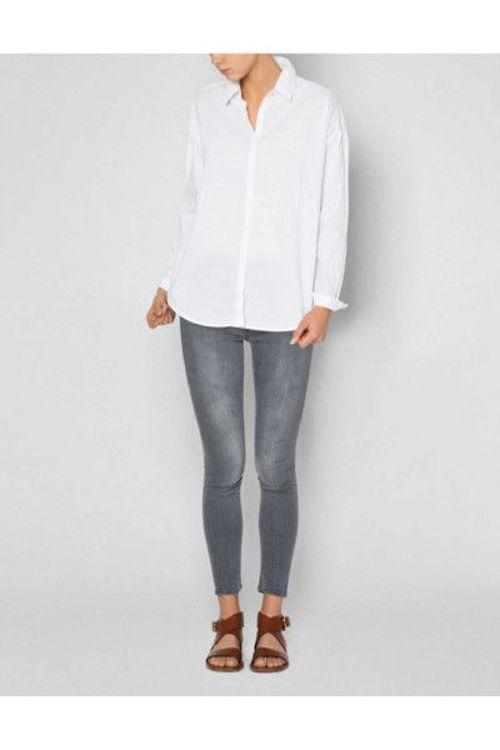 Aiayu slim skjorte bomuld hvid