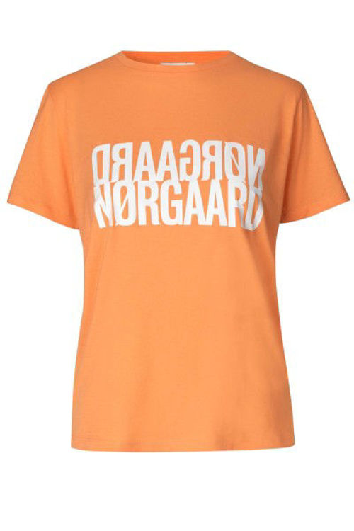 Mads Nørgaard Trenda organic T-shirt orange white