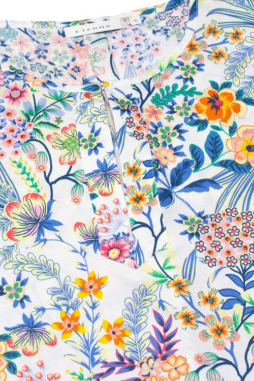 Eterna Modern Classic kortærmet satinbluse print
