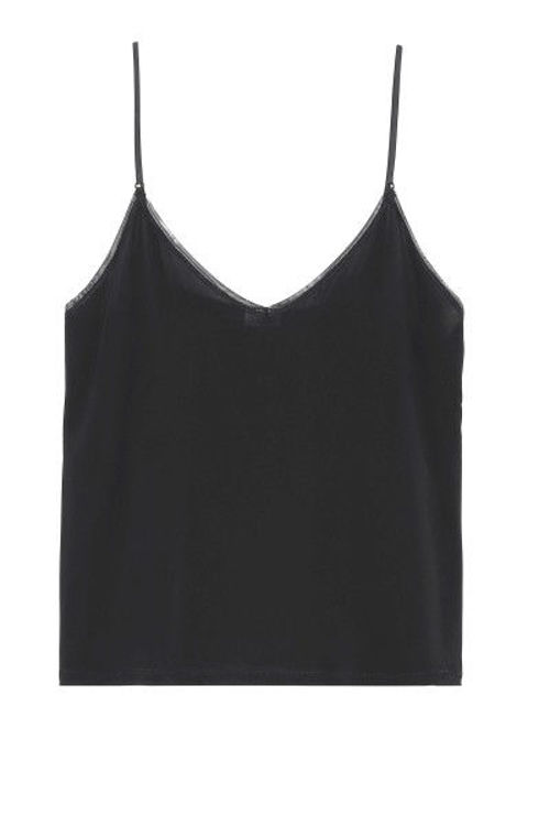 Ganni slip undertop sort