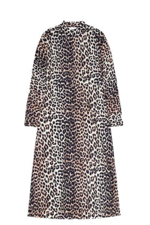Ganni midi kjole leopard