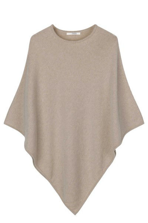 SibinLinnebjerg Edie strik poncho light sand