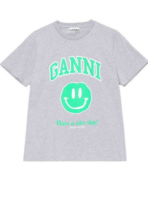 Ganni T-Shirt Smiley jersey paloma melange