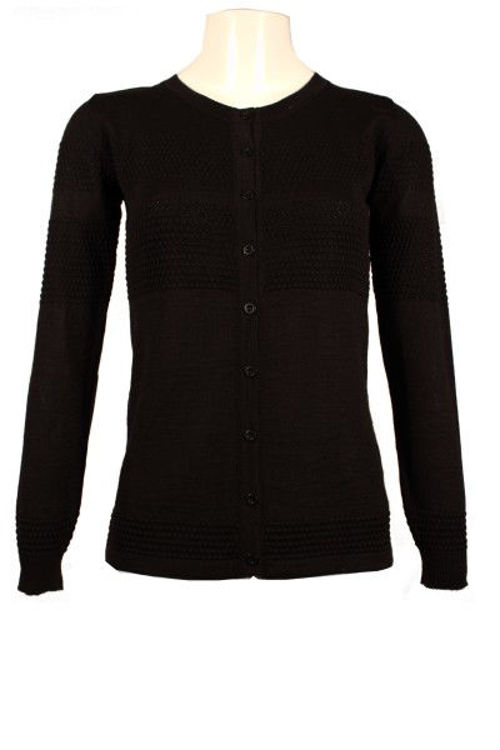 SibinLinnebjerg Dita strik cardigan sort