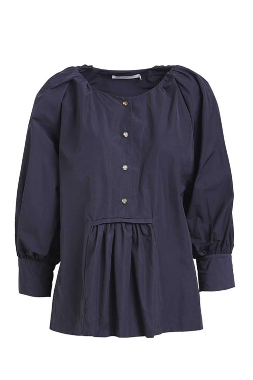 Rabens Saloner Vivienne opaque bluse midnight