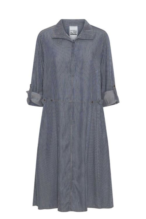 AJ.117 Project Dione kjole indigo stribet