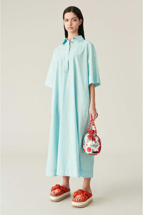 Ganni maxi kjole corydalis blue