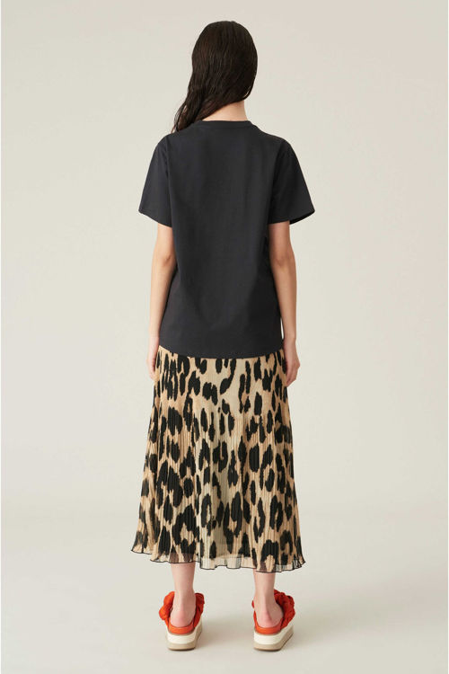 Ganni Georgette maxi nederdel leopard