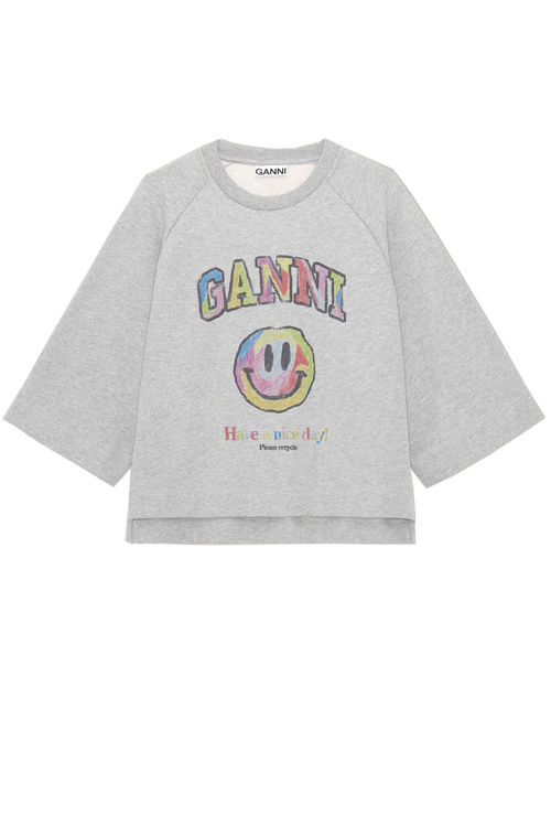 Ganni Isoli oversize sweatshirt paloma melange