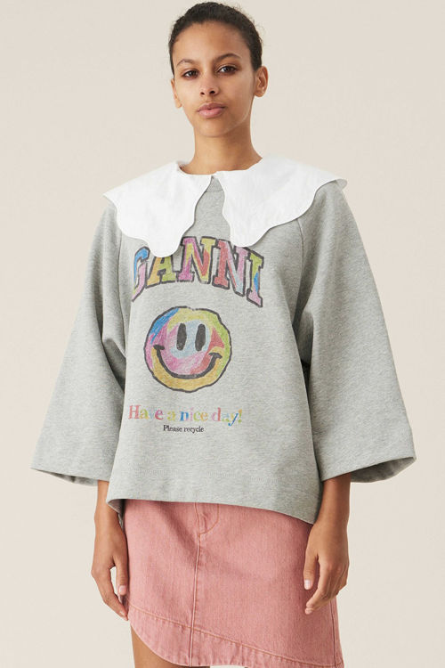 Ganni Isoli oversize sweatshirt paloma melange