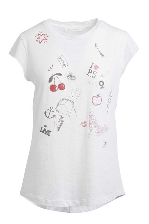 Rabens Saloner Nella Symbols T-shirt off white