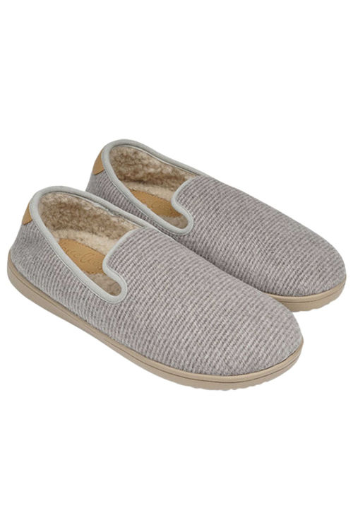 Lovelies Candi Low lounge Loafer light grey stripe