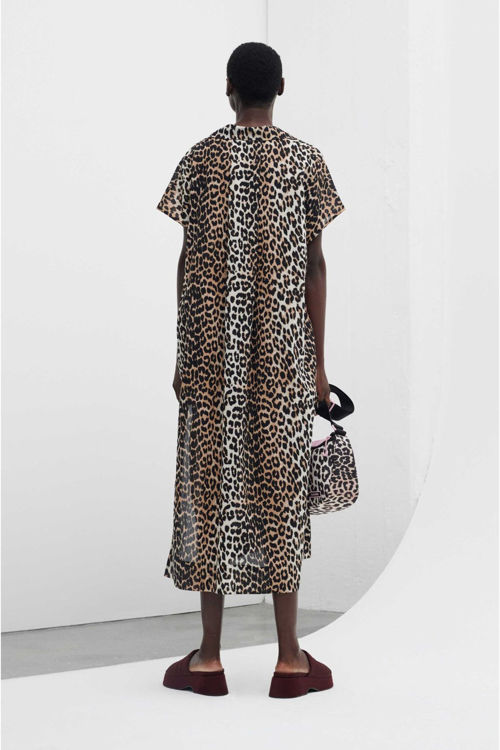 Ganni kaftan leopard