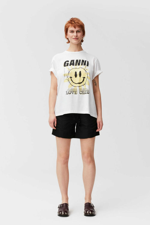 Ganni Love Club T-shirt bright white
