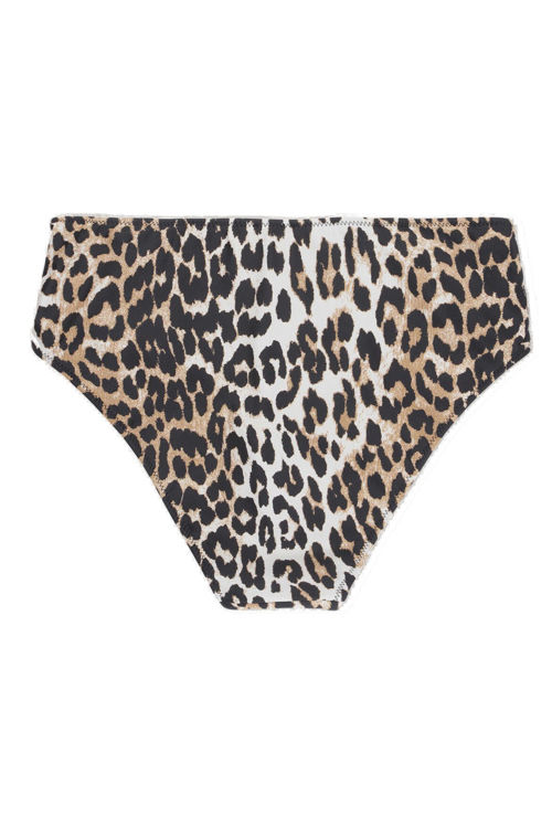 Ganni bikiniunderdel recycled printed leopard