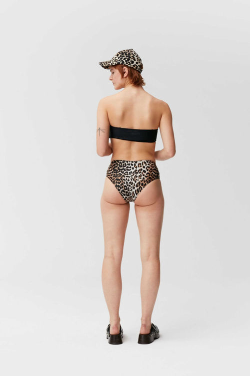 Ganni bikiniunderdel recycled printed leopard