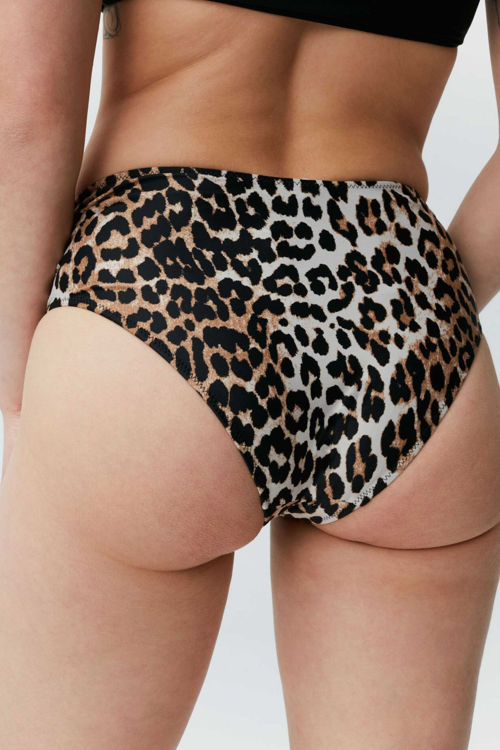 Ganni bikiniunderdel recycled printed leopard