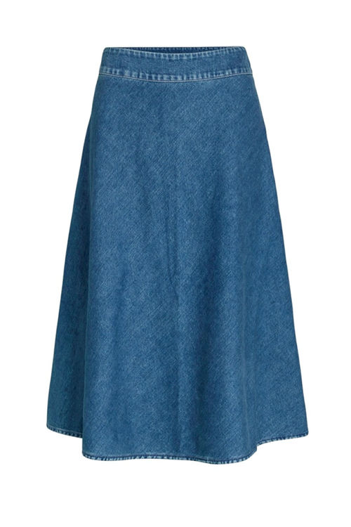 Mads Nørgaard Stelly C lang nederdel vintage blue