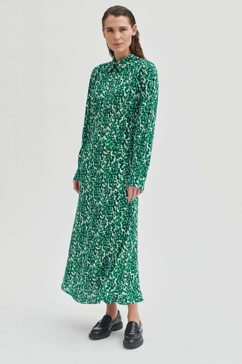 second Female Clover kjole green tambou