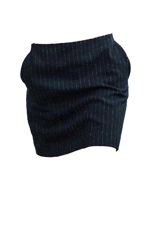 rabens Saloner Nami curly stipes short skirt navy