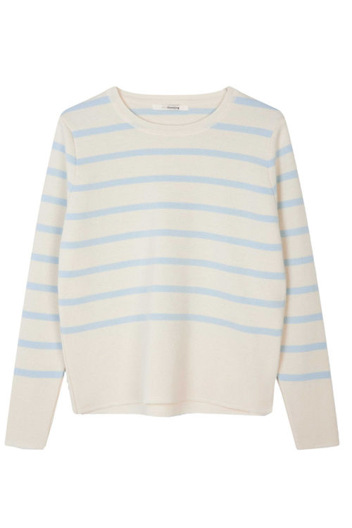 SibinLinnebjerg Eloise strik off white/light blue