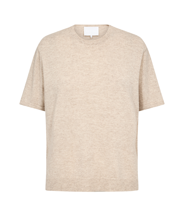 Levete LR-Eloise 2 Strik t-shirt Sand Mel