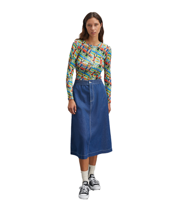 Mads Nørgaard  air den. luni skirt denim blue