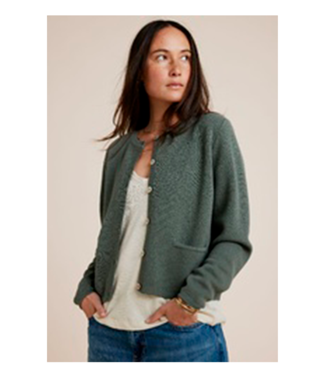 Sibin  Ruby strik cardigan kahki