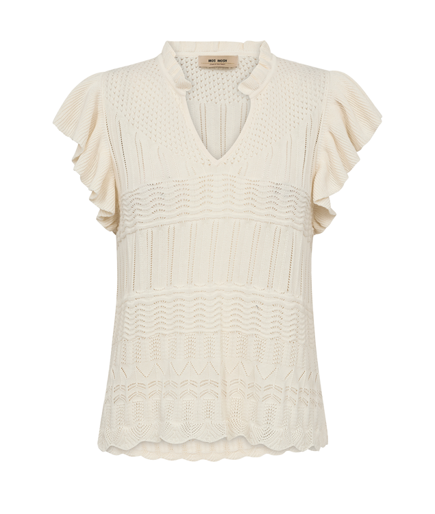 Mos Mosh Ryett knit blouse Ecru
