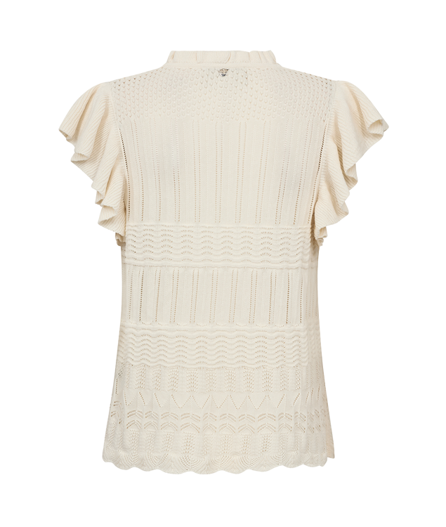 Mos Mosh Ryett knit blouse Ecru