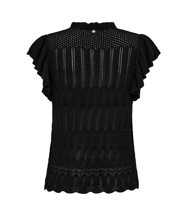 Mos Mosh Ryett knit blouse black