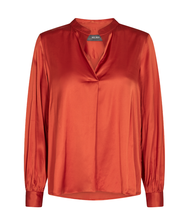Mos Mosh Enfa satin Blouse garnet