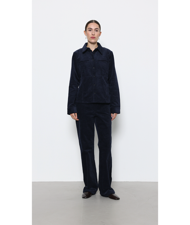 Levete fløjlsbuks navy