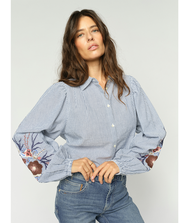 Mos Mosh Ciu Oxfo shirt blue