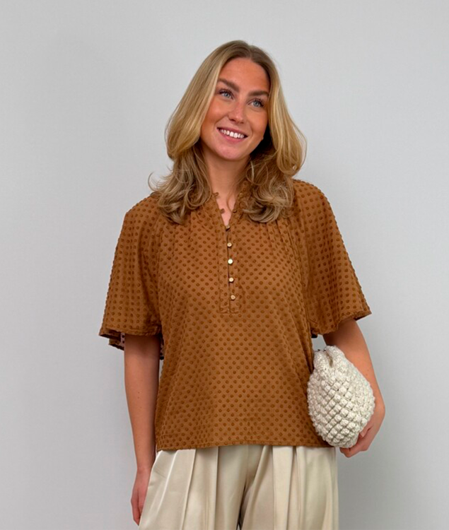 AJ117 Sandie blouse praline